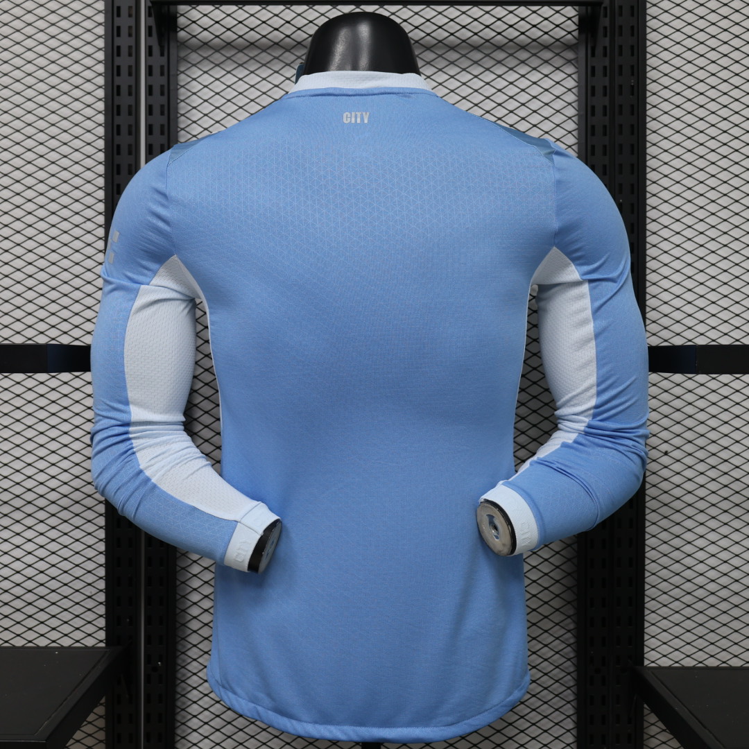 Player Version 26/27 Manchester City Sky Blue with White  Long Sleeve Jersey