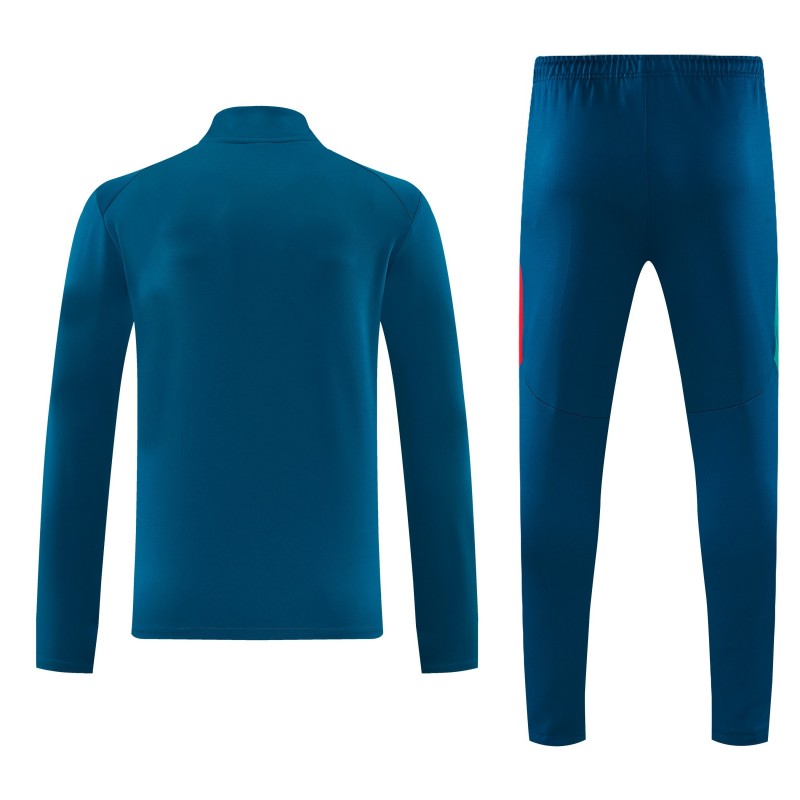 26/27 Portugal Teal Half Zipper Jacket Tracksuit + Long Pants