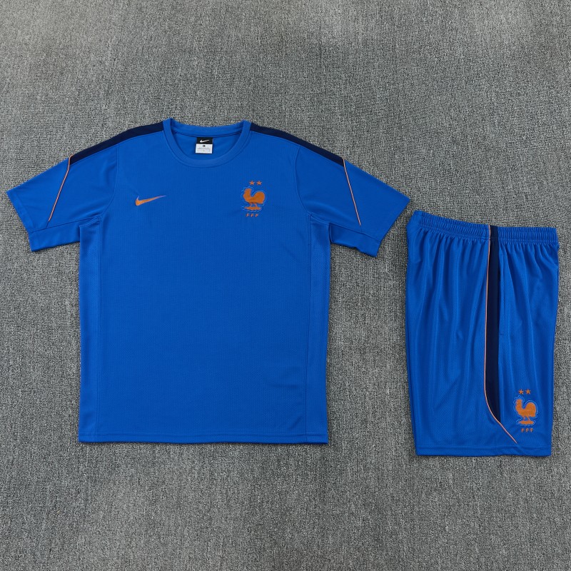 26/27 France Blue Short Sleeve+Soccer Shorts