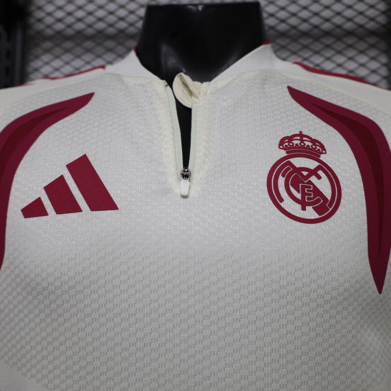 Player Version 26/27 Real Madrid CF White Red  Long Sleeve Jersey