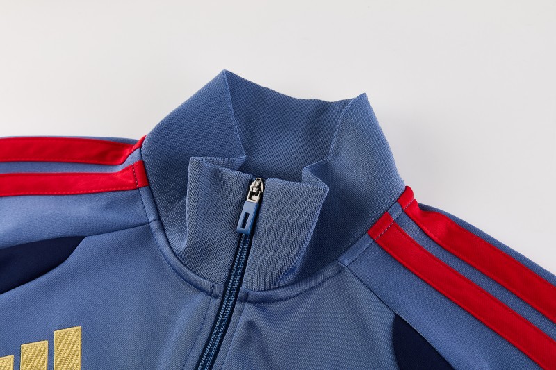 26/27 FC Bayern München 02  Blue Grey Full Zipper Jacket + Long Pants