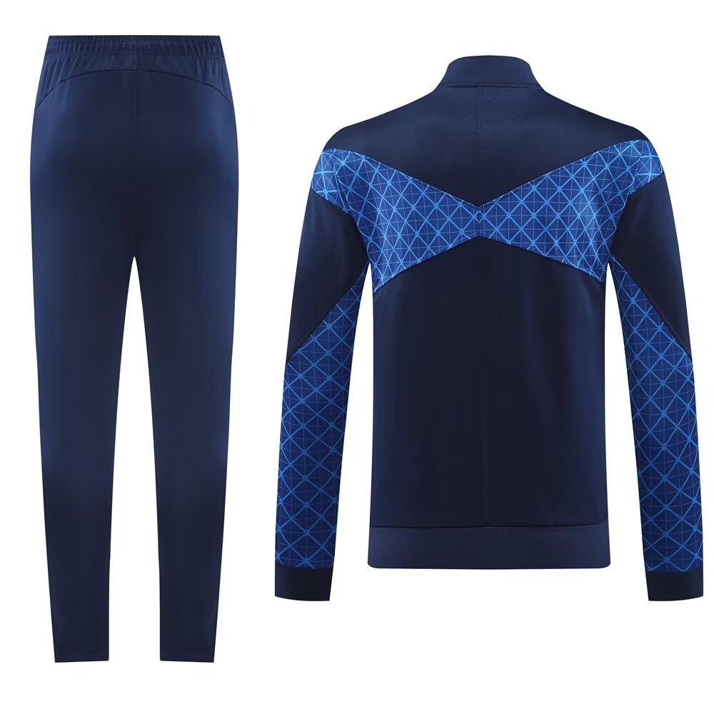 24/25 Paris Saint-Germain  Blue Full Zipper Jacket Tracksuit + Long Pants