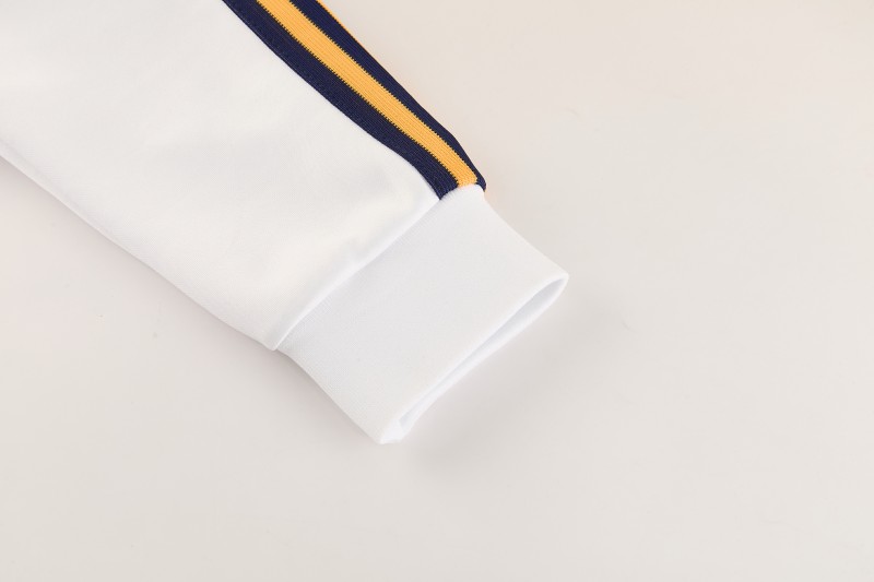 26/27 Real Madrid White Full Zipper Jacket Tracksuit + Long Pants