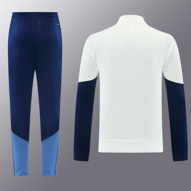 26/27 FC Bayern München 02  White Full Zipper Jacket + Long Pants