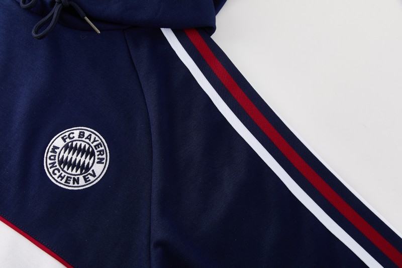 26/27 Bayern München Royal Blue Hoodie Full Zipper Jacket + Long Pants