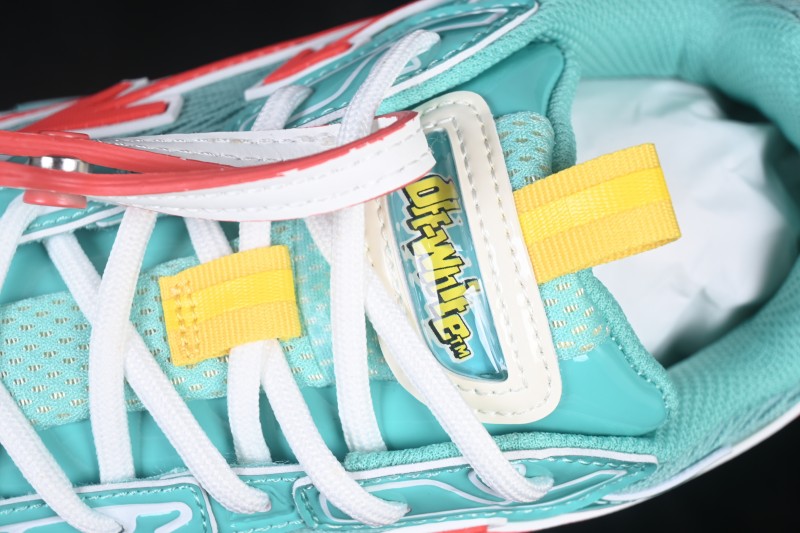 Off-White C/O Virgil Abloh Retro Running Shoes Emerald Green - AJF6