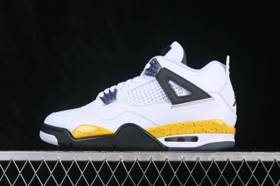Nike Air Jordan 4 Retro "Tour Yellow" White Yellow Basketball Shoes - IO2463-102