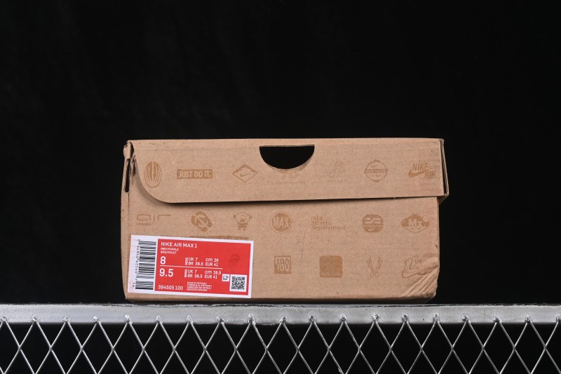 Nike Air Max 1 Retro Running Shoes with Half-Sole Air Cushion - 394505-100