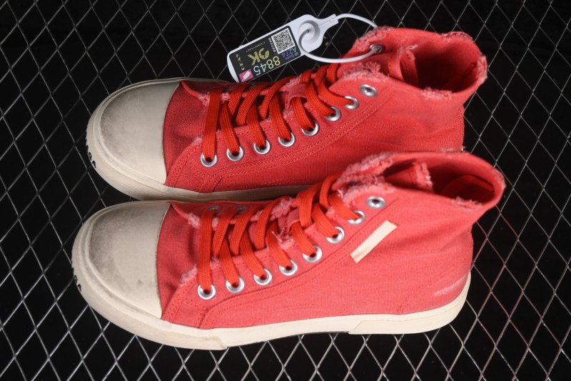 Balenciaga Paris Low Top Distressed Lace-Up High-Top Fashion Sneakers - W3RC11090