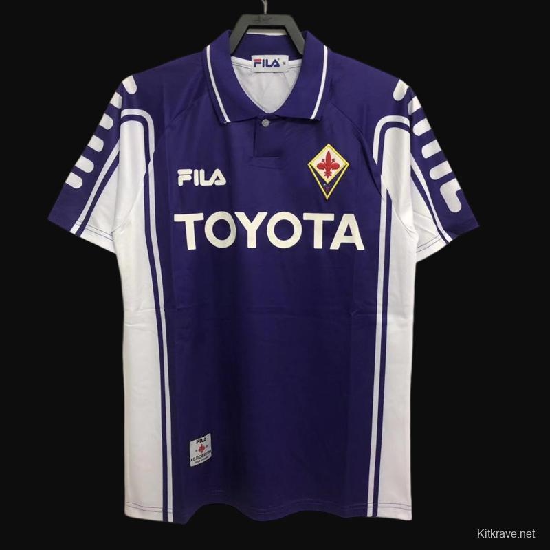 Retro 99/00 Fiorentina Home Soccer Jersey