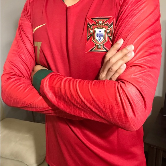 Retro 2018 Portugal Home Long Sleeve Jersey