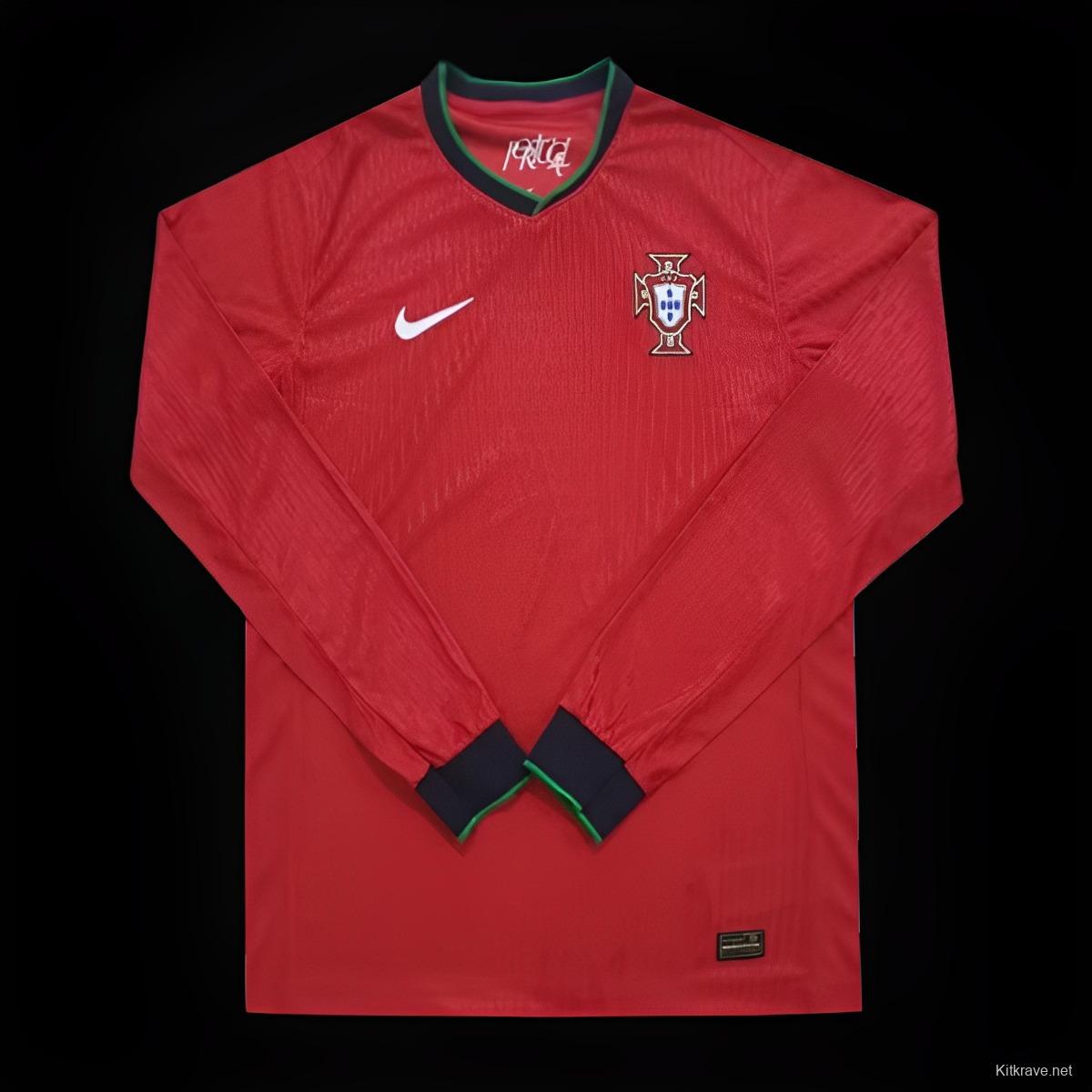 2024 Portugal Home Long Sleeve Jersey