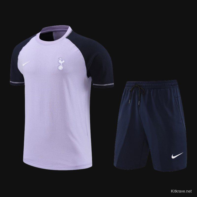 23/24 Tottenham Hotspur Purple/Navy Cotton Short Sleeve Jersey+Shorts