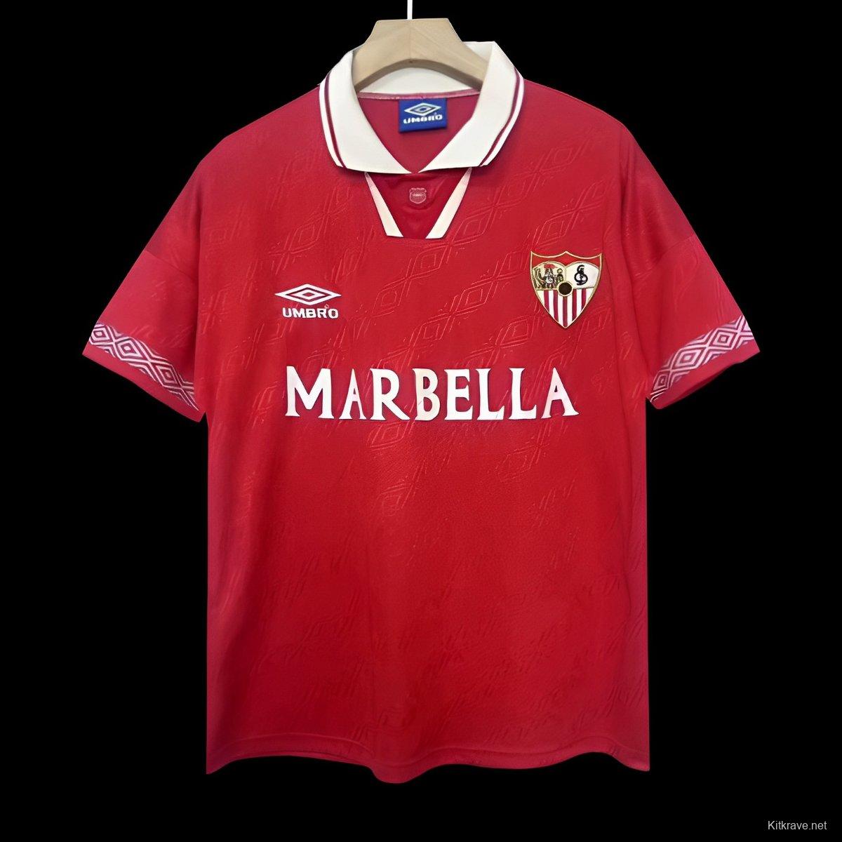 Retro 94/96 Sevilla Away Red Jersey