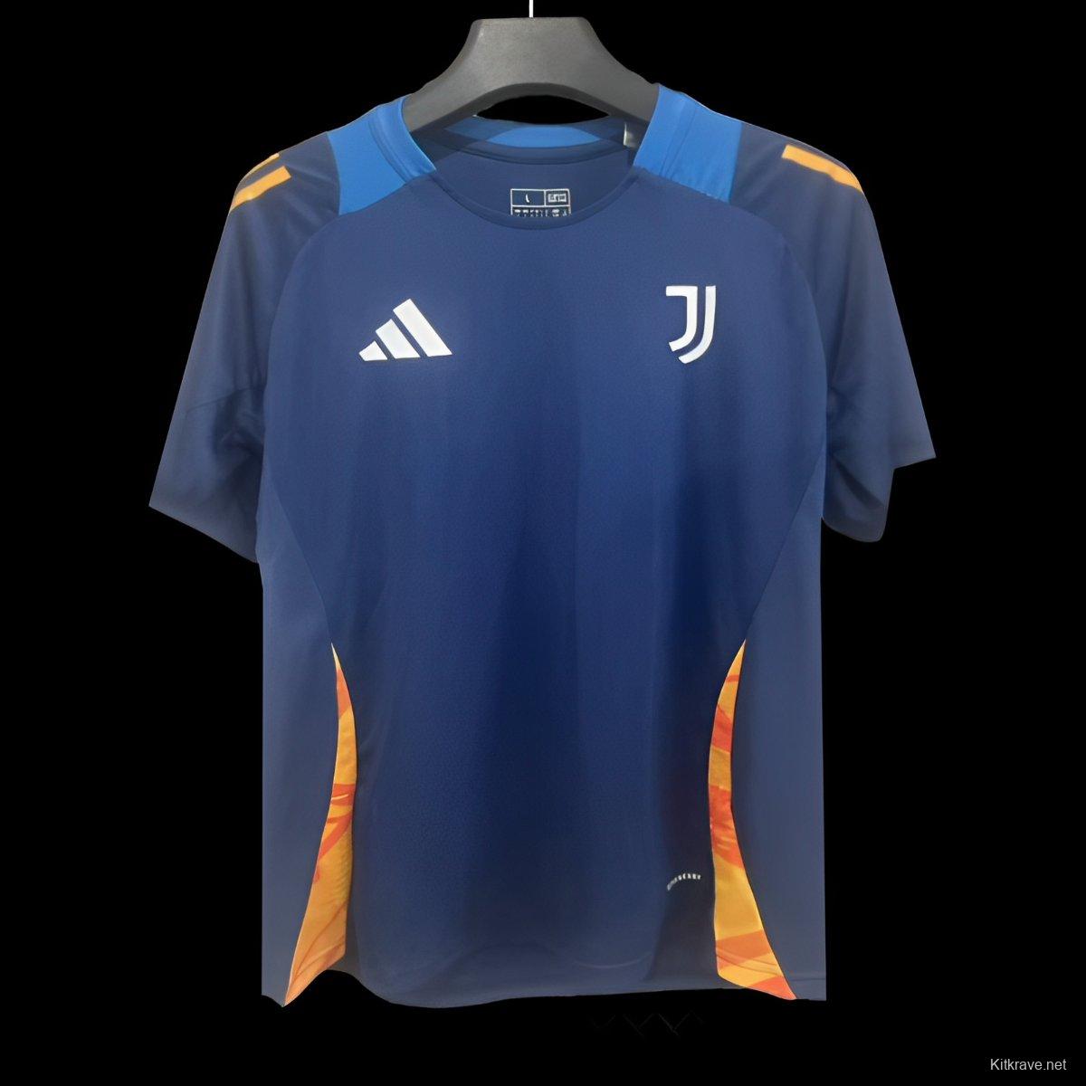 24/25 Juventus Blue/Orange Pre-Match Jersey