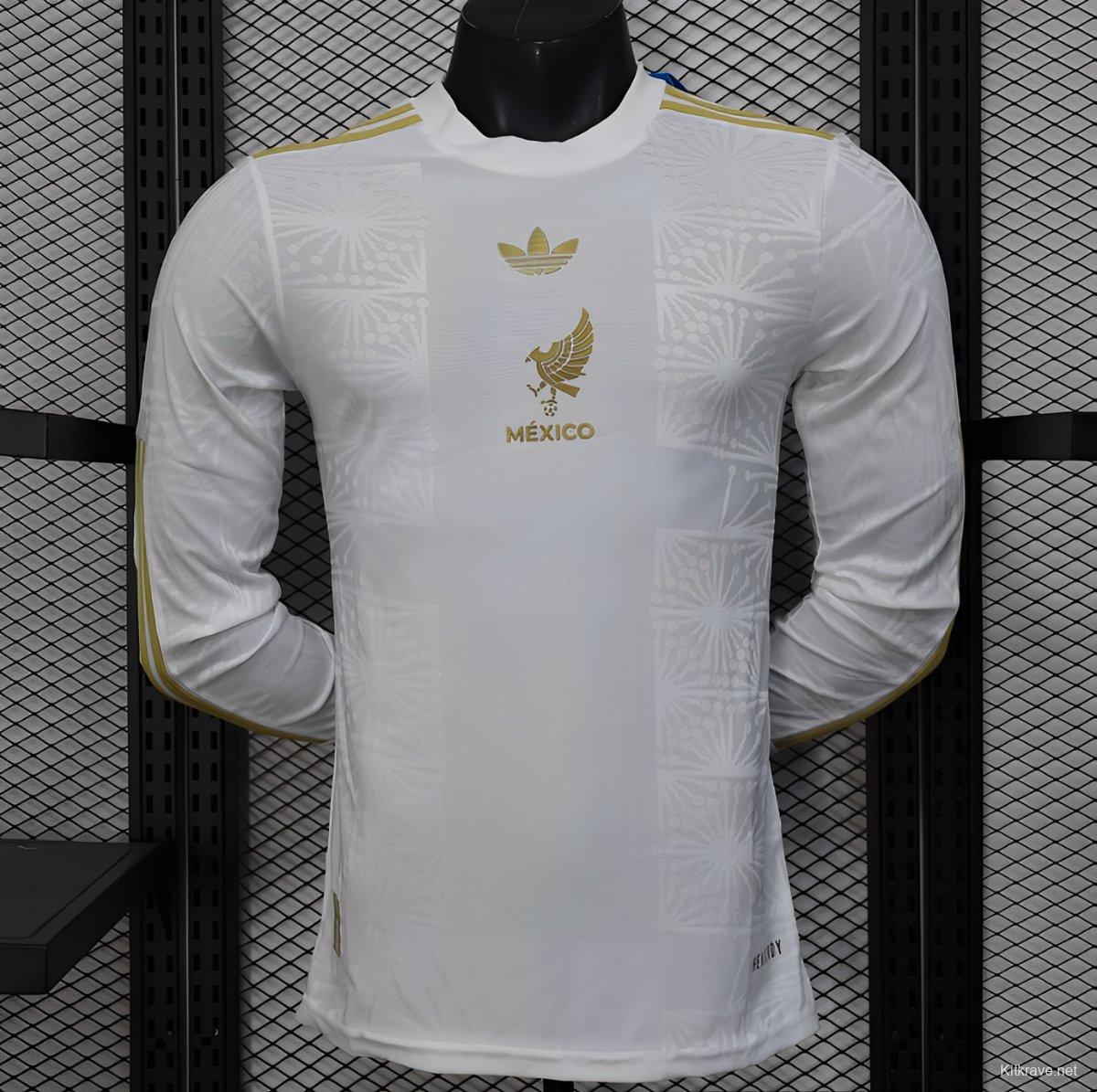 2025 Mexico Gold Cup WHITE Long Sleeve Jersey