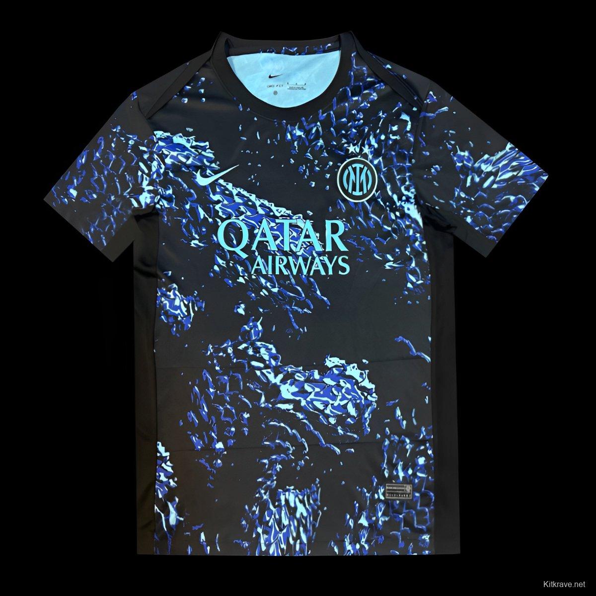 25/26 Inter Milan Black with Blue Snake Pattern Jersey
