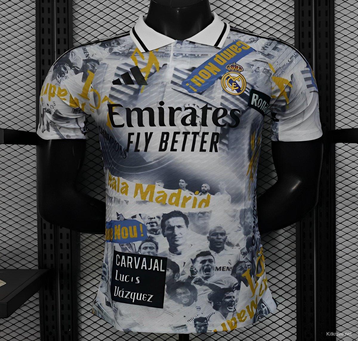 Player Version 25/26 Real Madrid Special Edition Commemorative Legendary Jersey