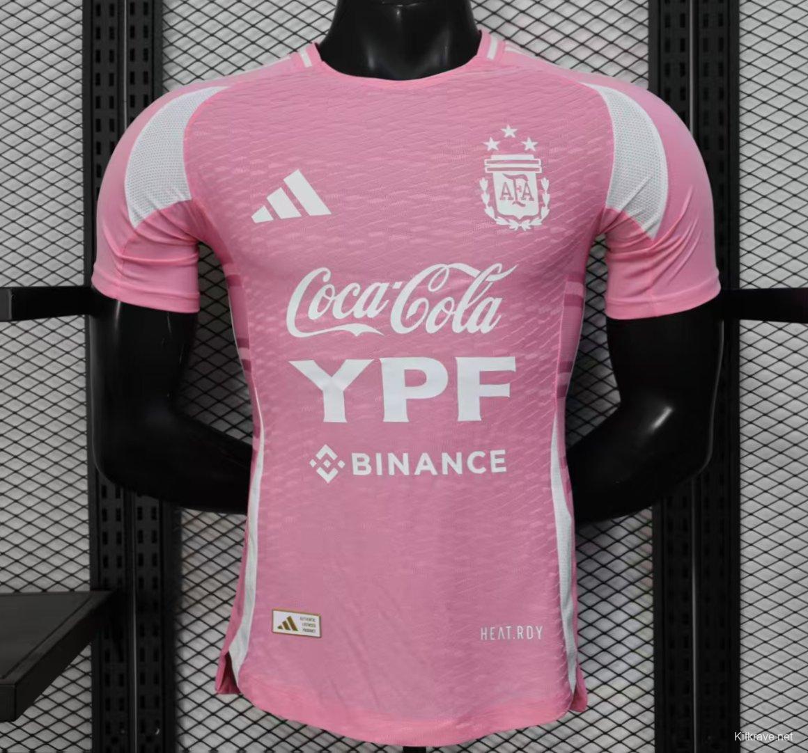 Player Version 2025 Argentina National Team Pink Training Jersey