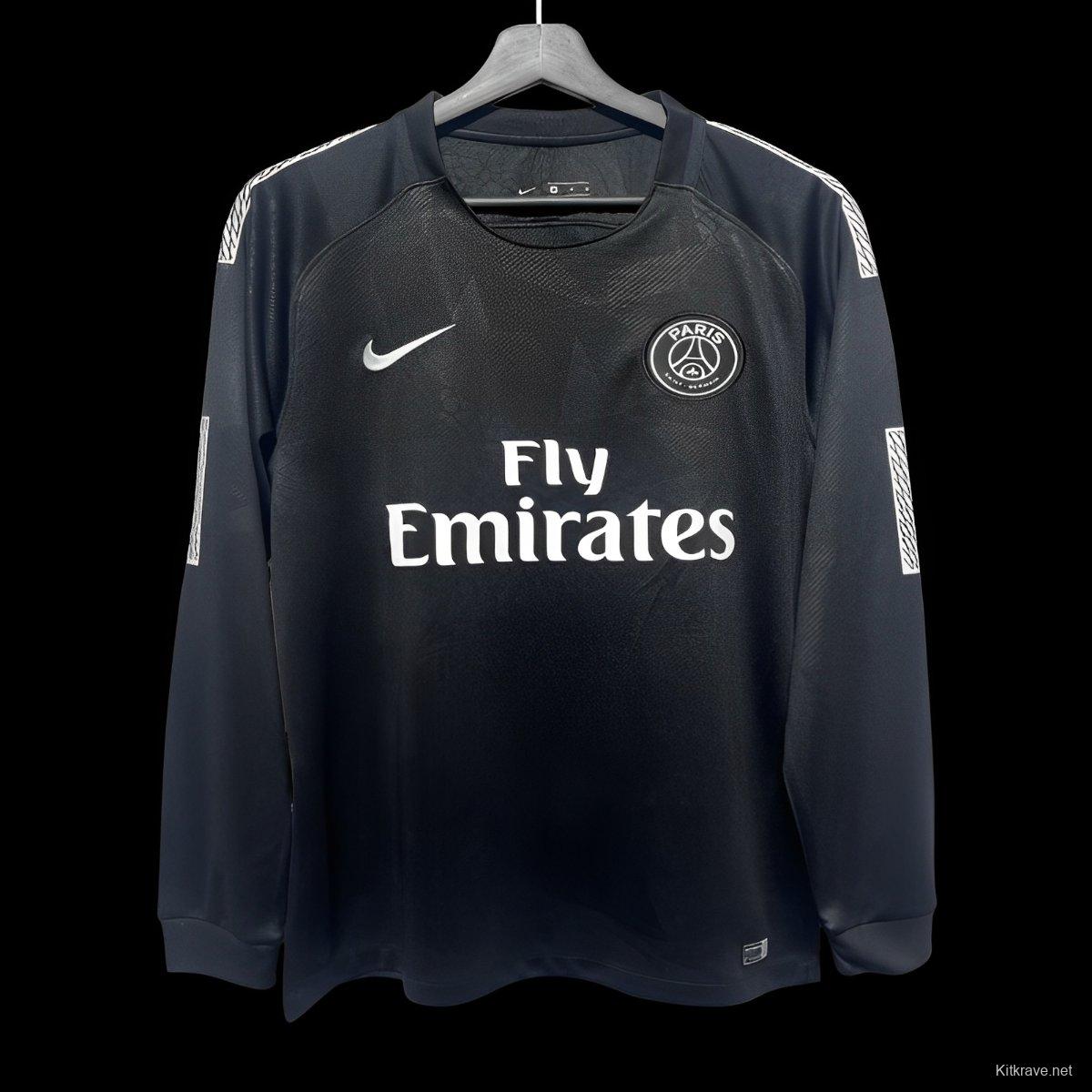 Retro 17/18 PSG Third Long Sleeve Jersey
