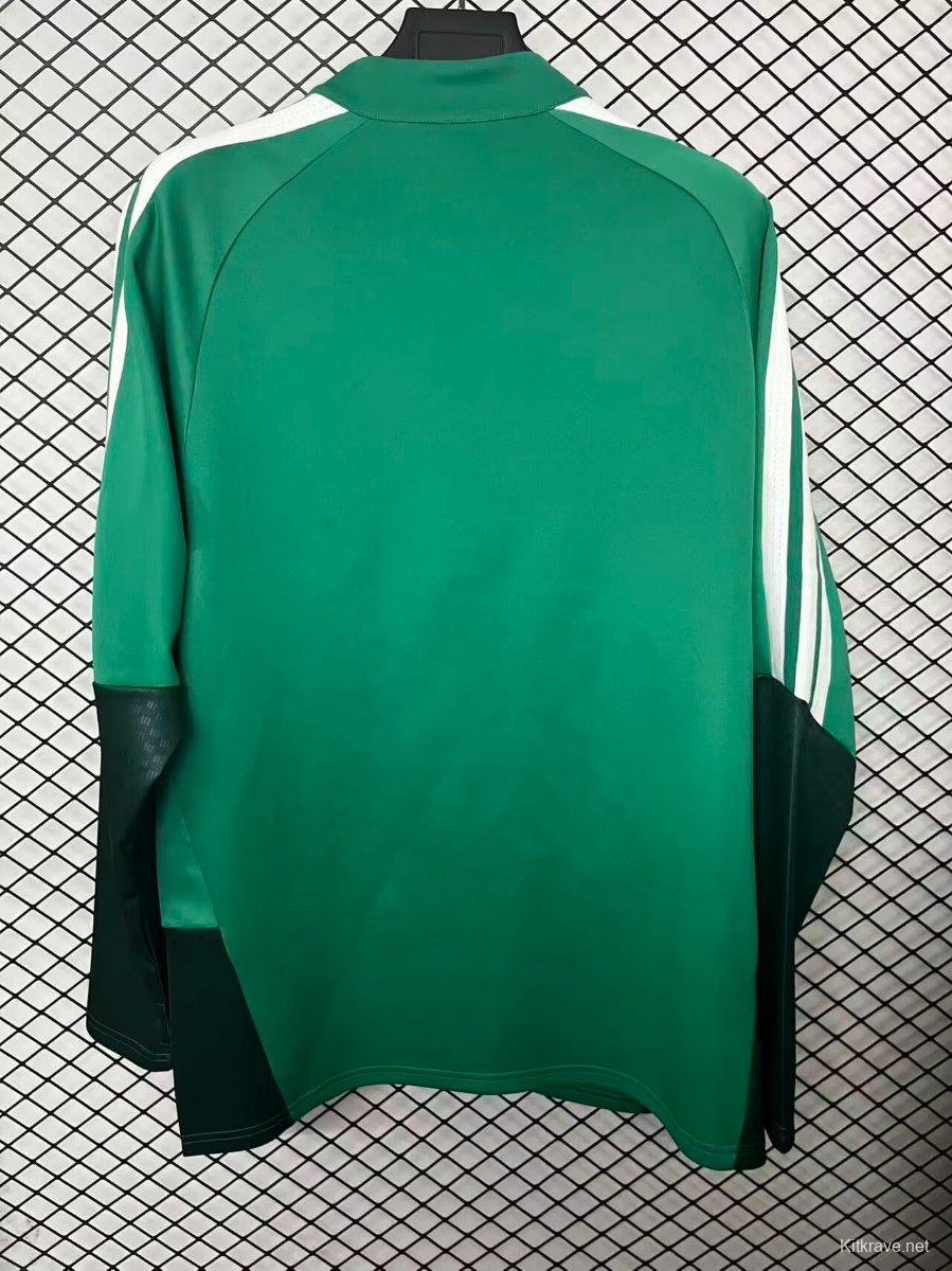 2026 Algeria Green Half Zipper Jacket