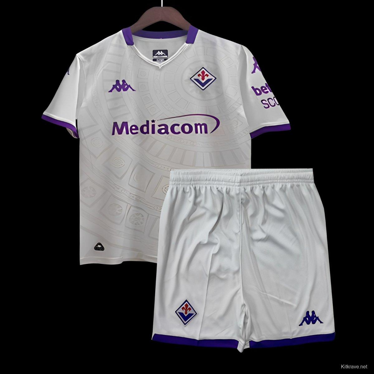 25/26 Kids Fiorentina Away White Jersey