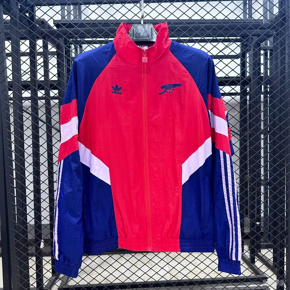 25/26 Arsenal Red/Blue Full Zipper Windbreaker