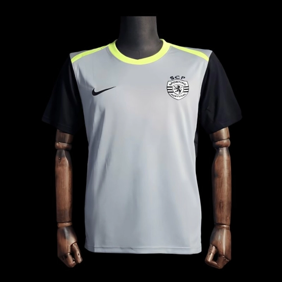 25/26 Sporting Lisbon Training Jersey Gray Jersey