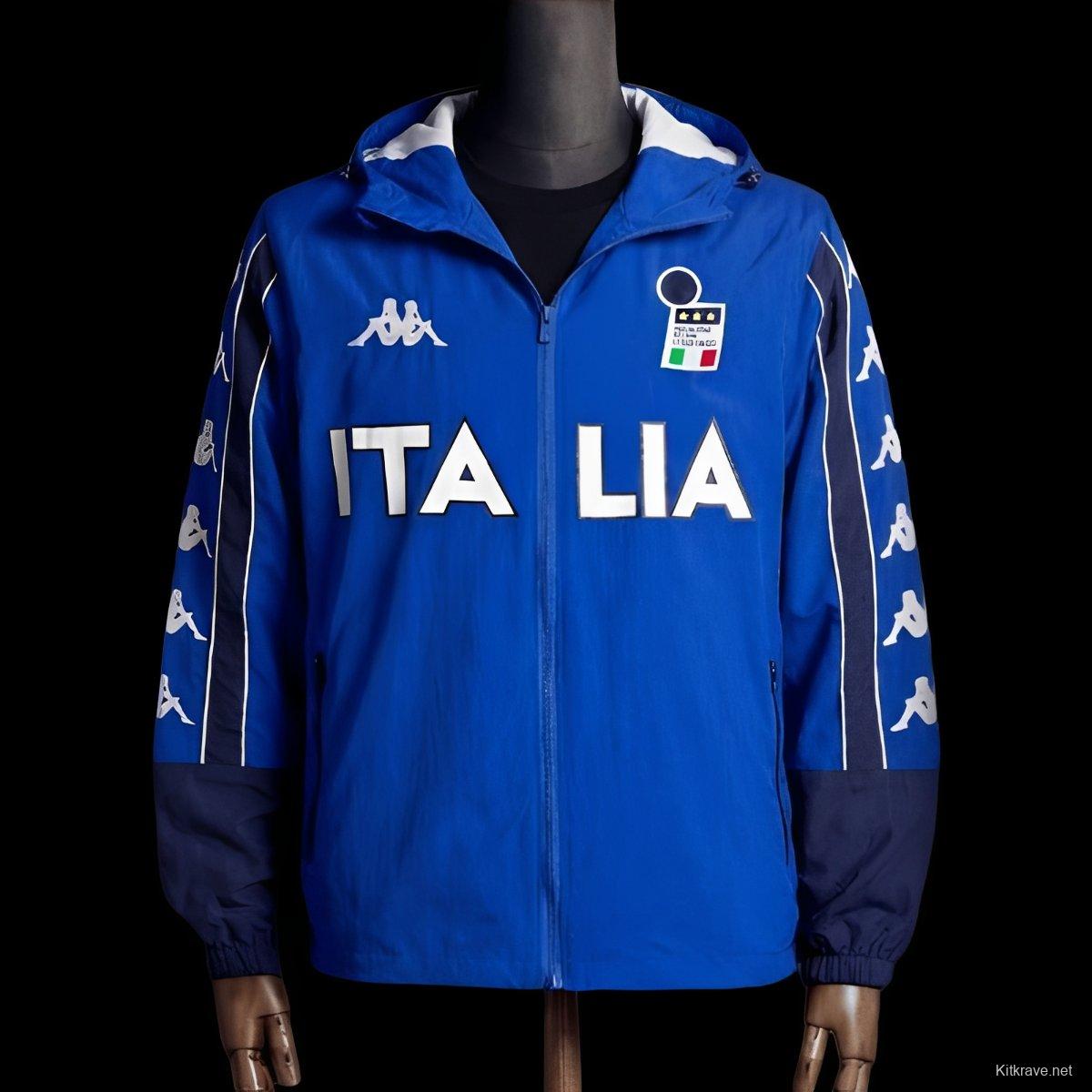 1998 Vintage Style Italy Blue Jacket Windbreaker