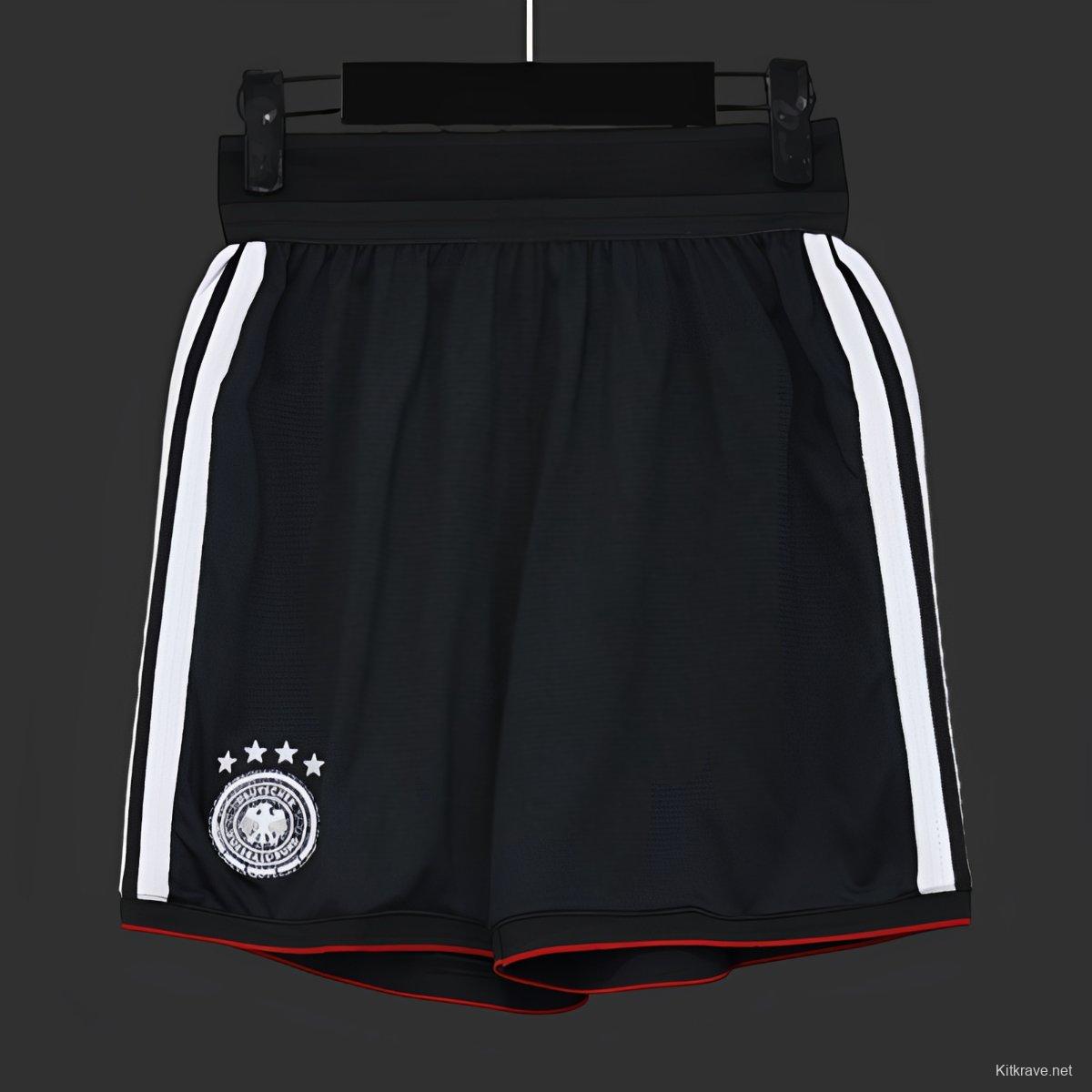 2026 Player Version Germany Black with White Stripes Shorts