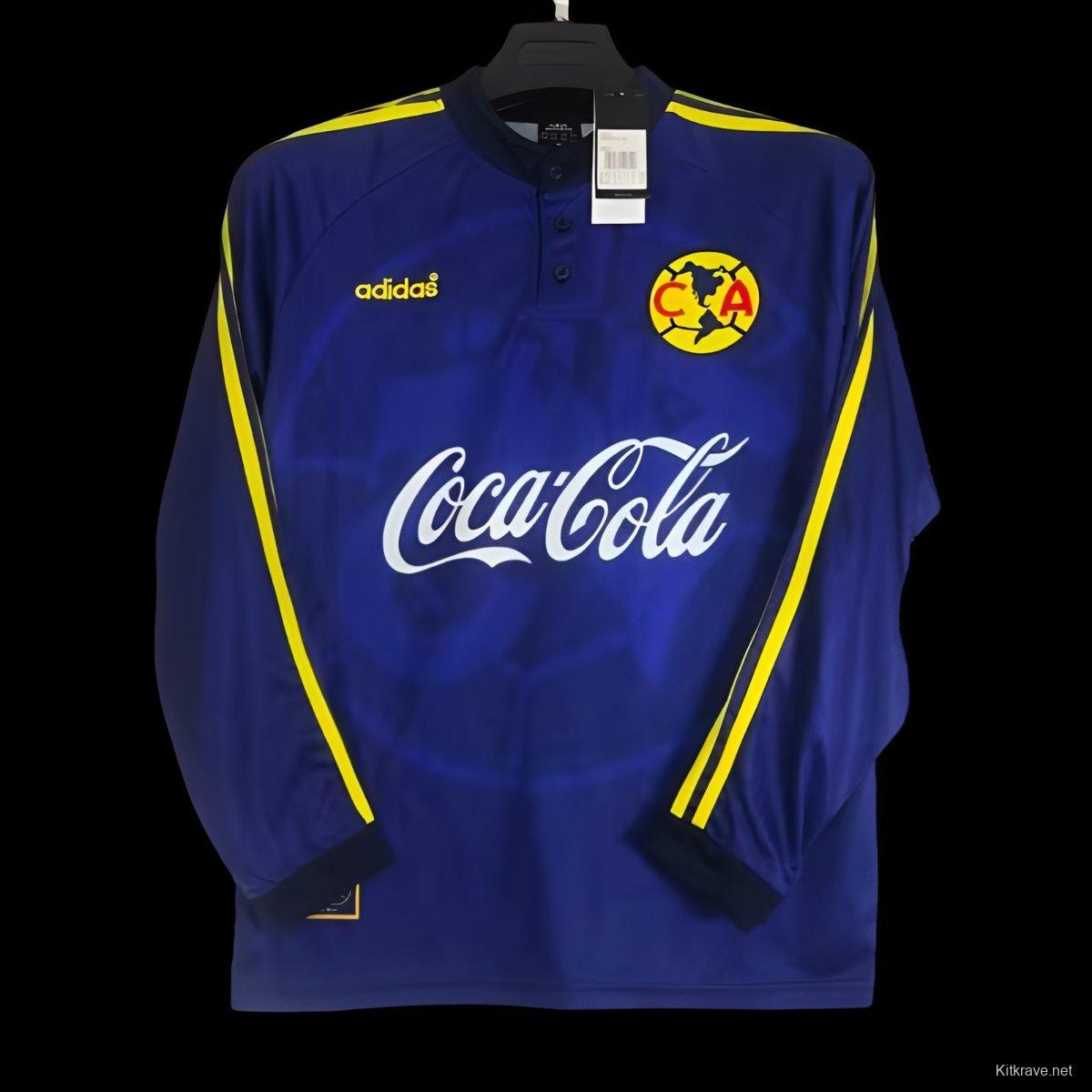 Retro 97/98 Club America Away Blue Long Sleeve Jersey