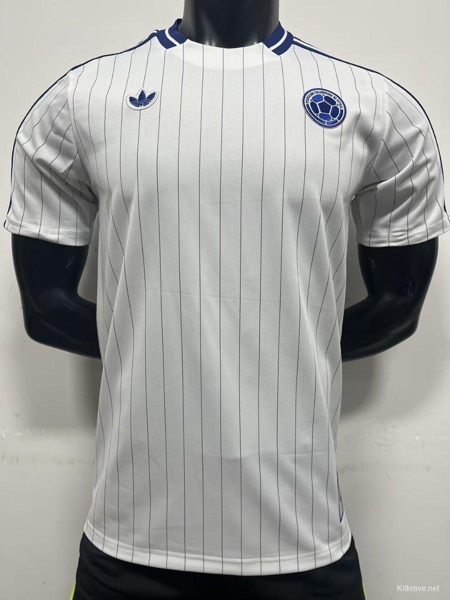 2026 Colombia Adidas Terrace Icons White Jersey