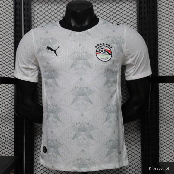 Player Version 2026 Egypt White with Grey  Away Jersey