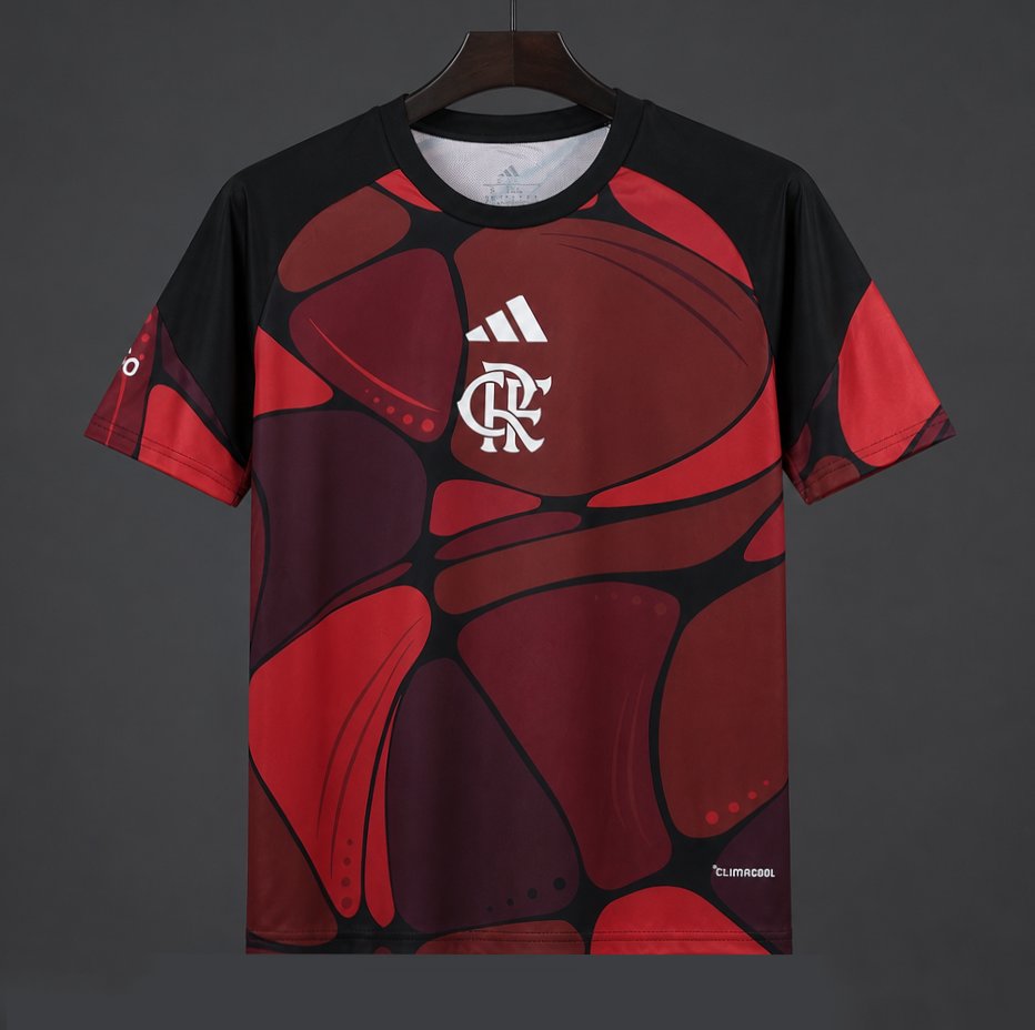 26/27 Flamengo 2026 Pre-Match Red/Black/Burgundy Jersey