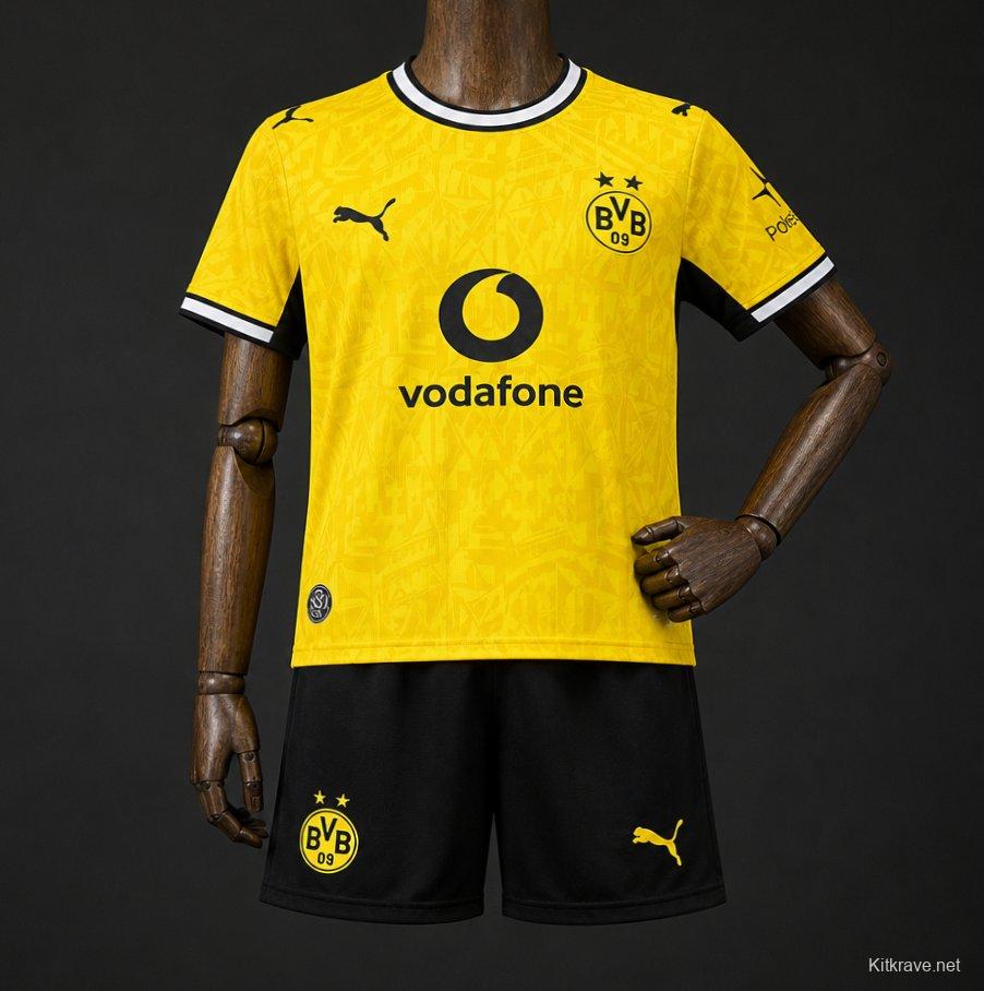 26/27 Kids Borussia Dortmund Home Yellow/Black Jersey