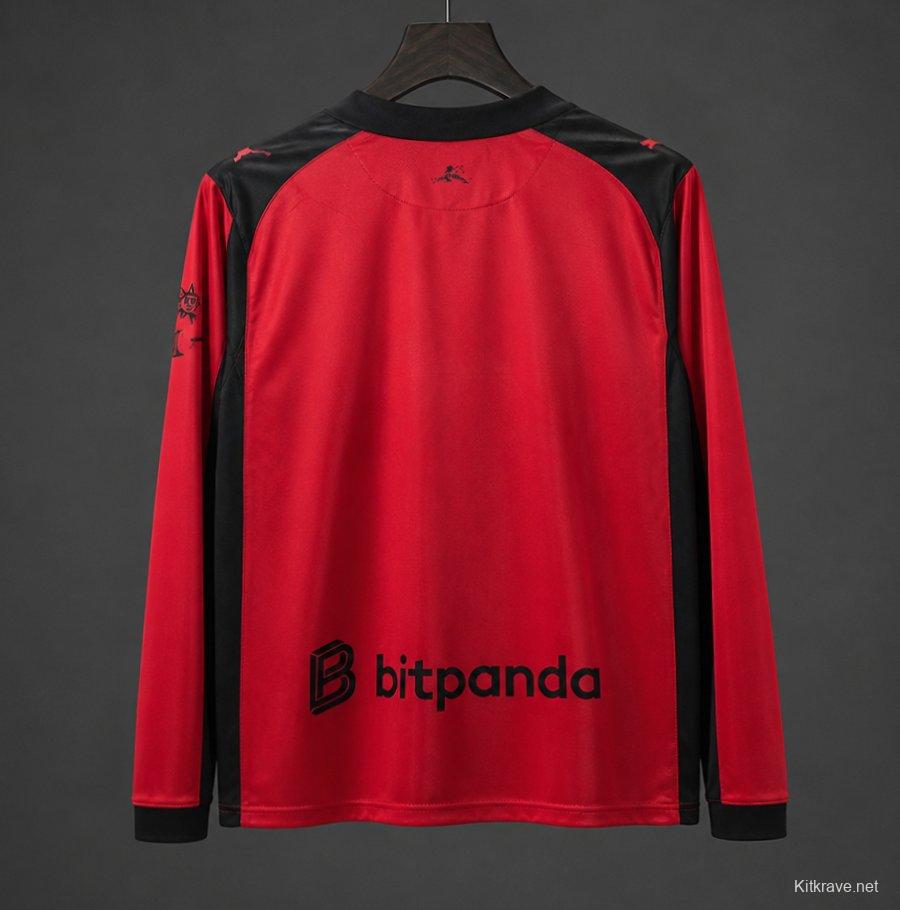 25/26 AC Milan x Slam Jam Limited Edition Long Sleeve Red Forth Jersey