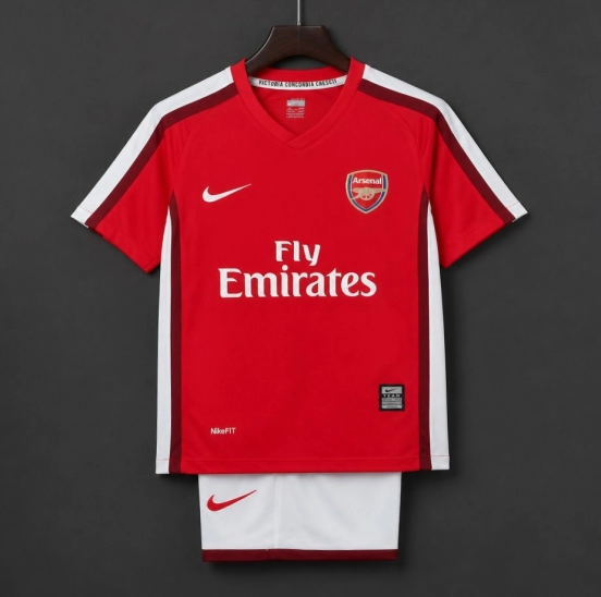 Retro 08/10 Kids  Arsenal Red Home Jersey