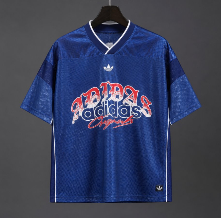 26/27 Adidas Originals Roses Mesh Blue Vintage Style Jersey