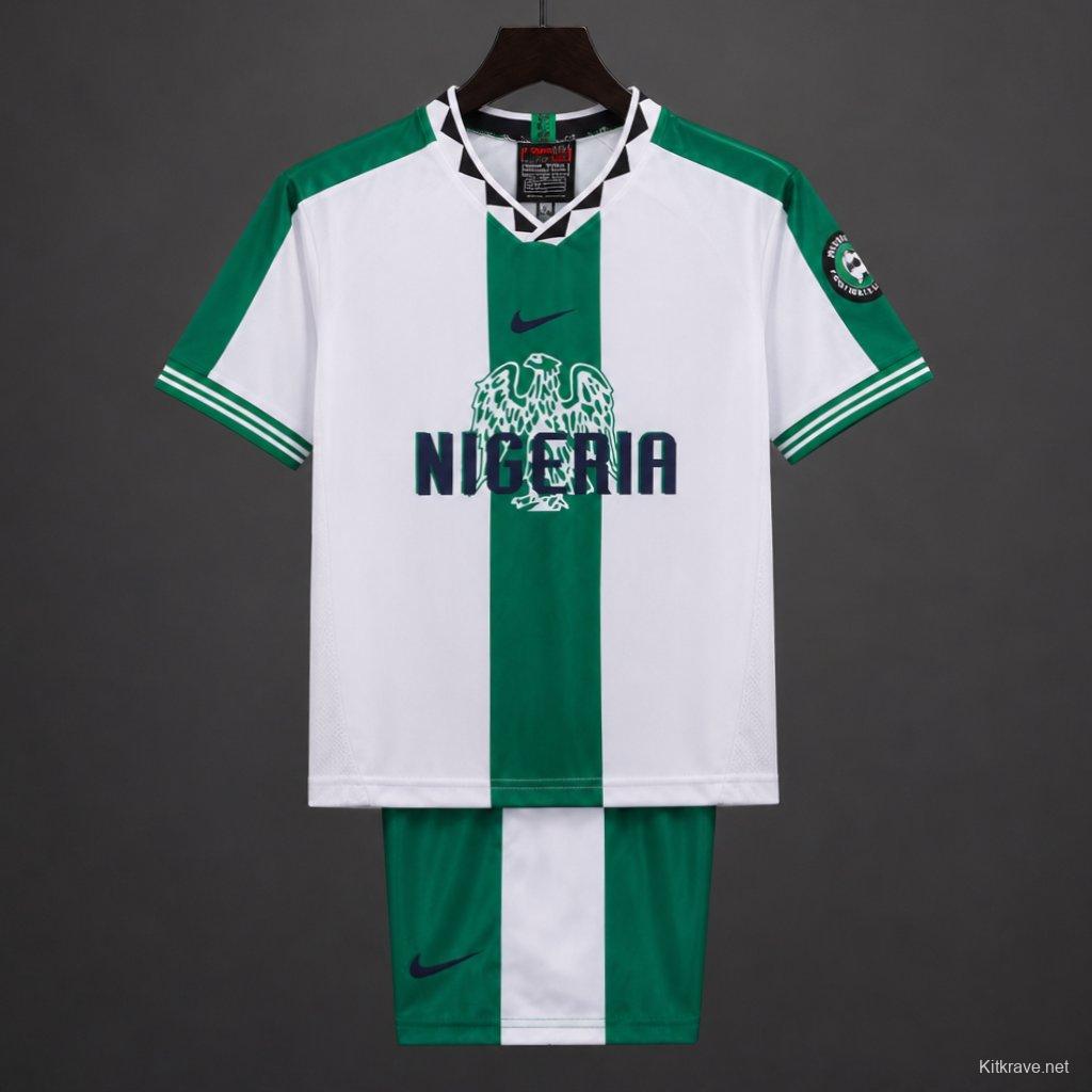 Retro Kids 1996  Nigeria Away White Jersey