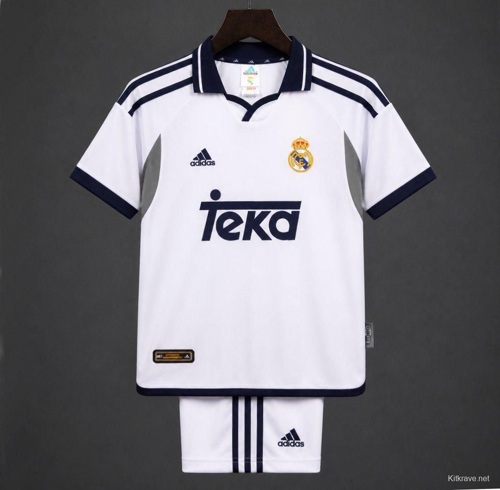 Retro Kids 00/01 Real Madrid Home Jersey