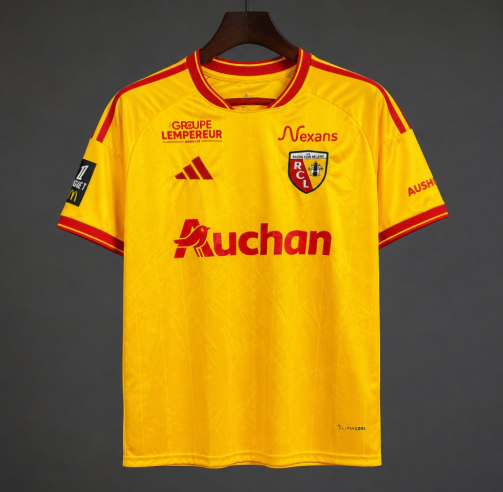 26/27 RC Lens Home Yellow Red Jersey