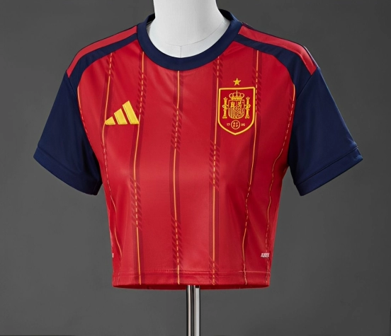 2026 Spain Home Women's Crop Top Style Jersey
