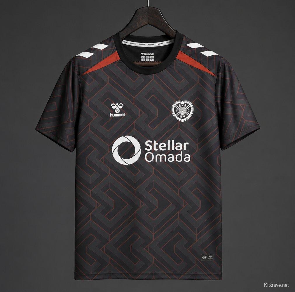 26/27 Heart of Midlothian FC Goalkeeper Away Black Jersey