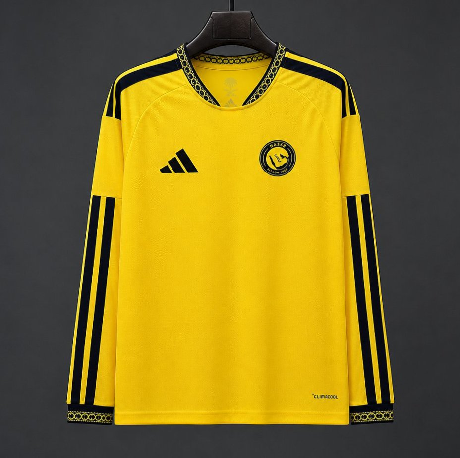 26/27 Al-Nassr Home Long Sleeve Yellow Jersey