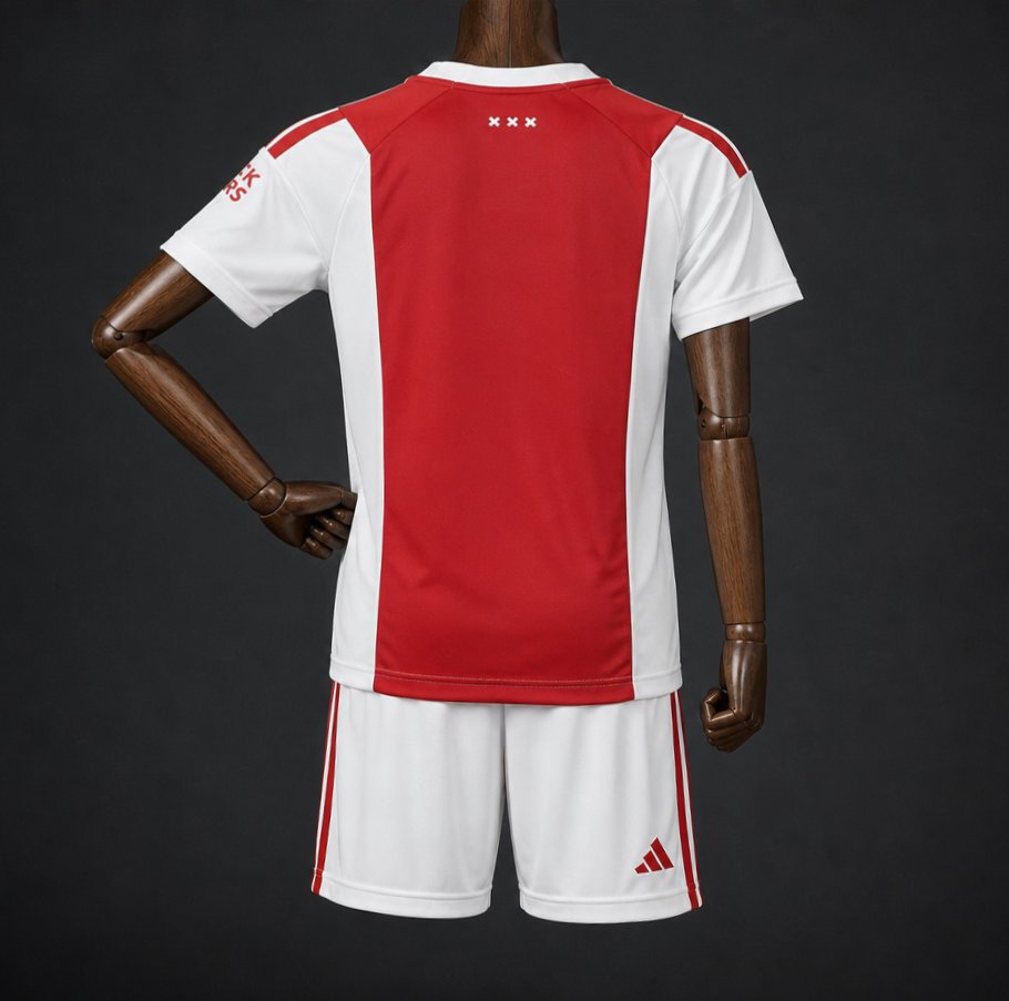 26/27 Kids Ajax Red & White Home Jersey Kit