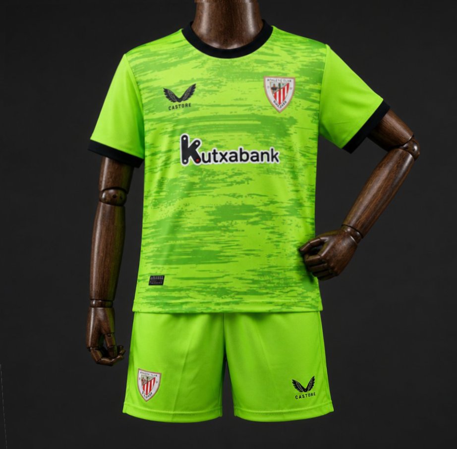 26/27 Kids Athletic Club Bilbao Goalkeeper Away  Light Green Jersey
