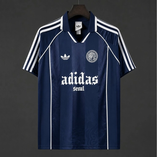 26/27  Adidas Originals Seoul Navy Blue Retro Football Jersey