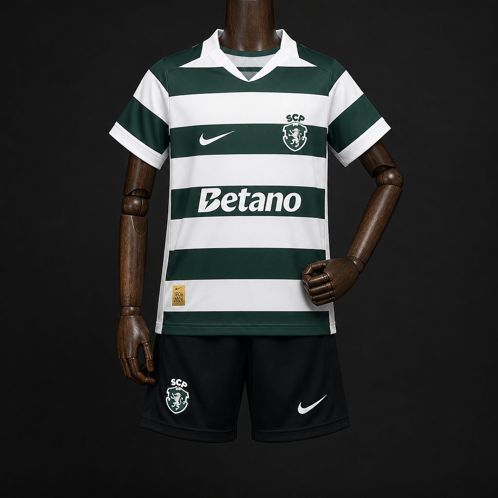 26/27 Kids Sporting CP Lisbon Home Kits Jersey