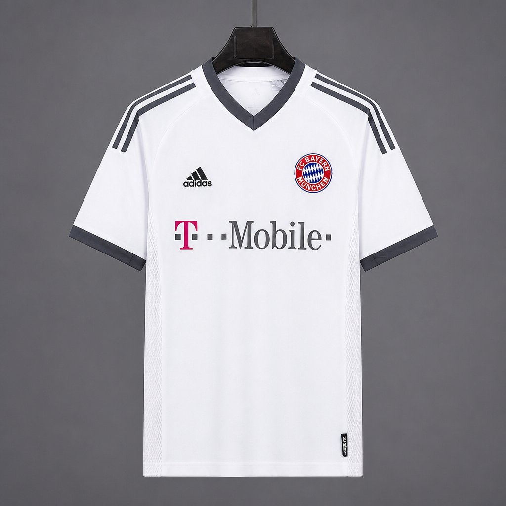 Retro 02/04 Bayern Munchen Away White Jersey