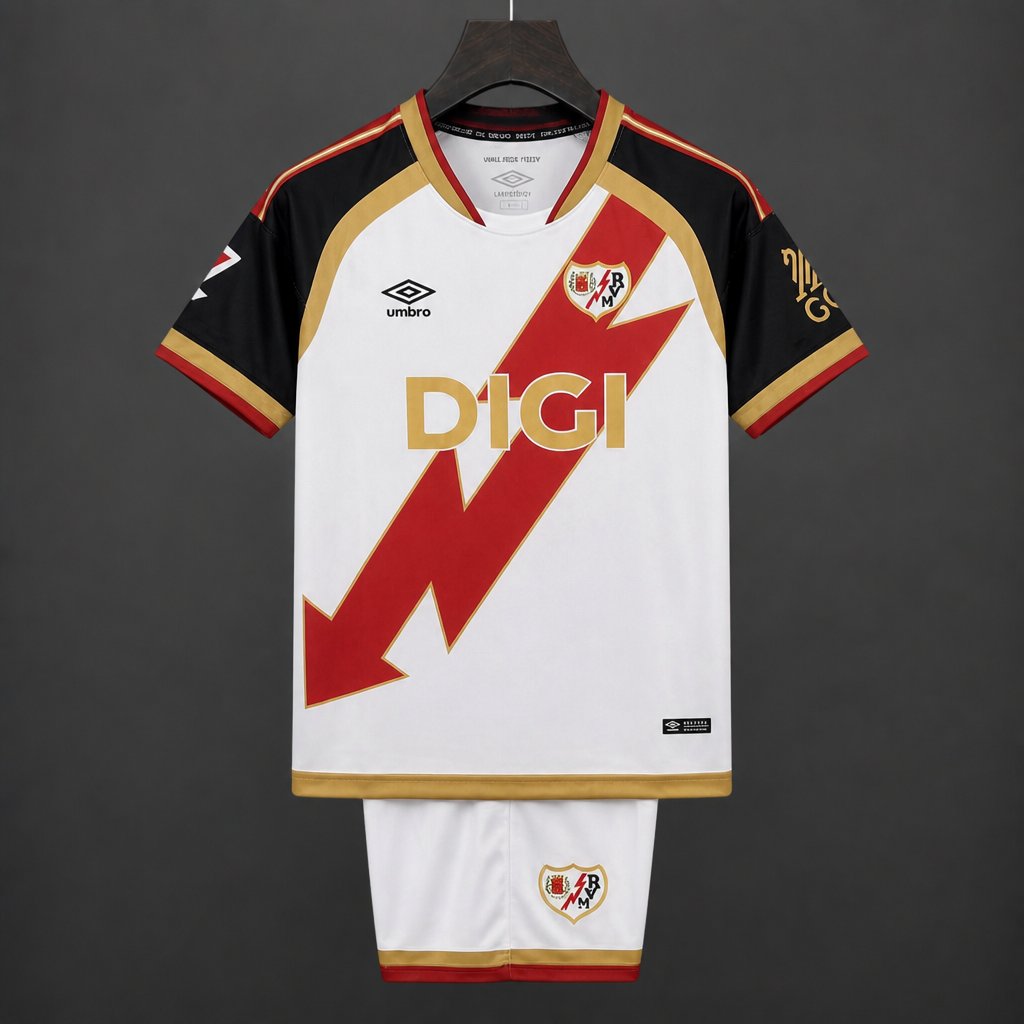 26/27 Kids Rayo Vallecano Home Jersey